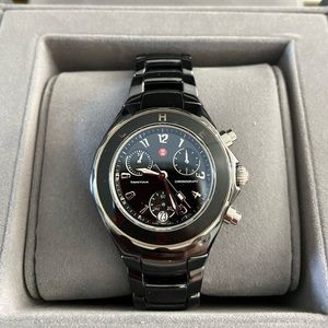 Michele Watch Tahitian Black Ceramic